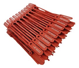 Lacre Vermelho Numerado - 16 Cm - 100 Und